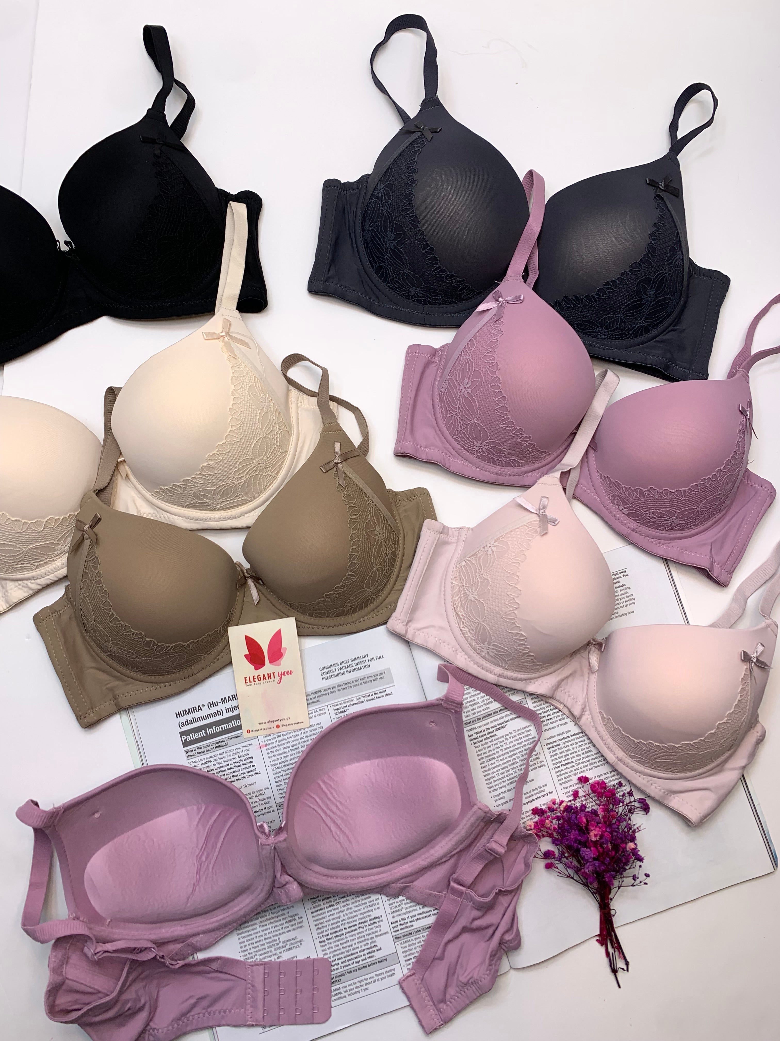 Elegant Double Padded Pushup Wire Bra (Pack of 2)