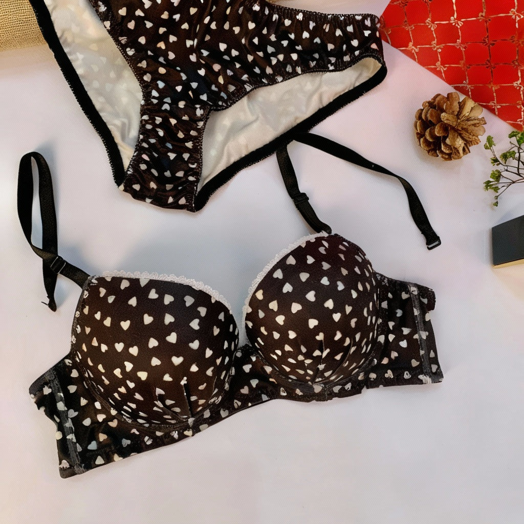MINI HEARTS THIN PAD BRA SET