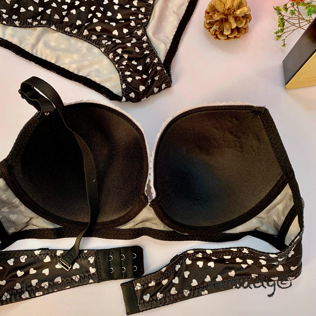 MINI HEARTS THIN PAD BRA SET