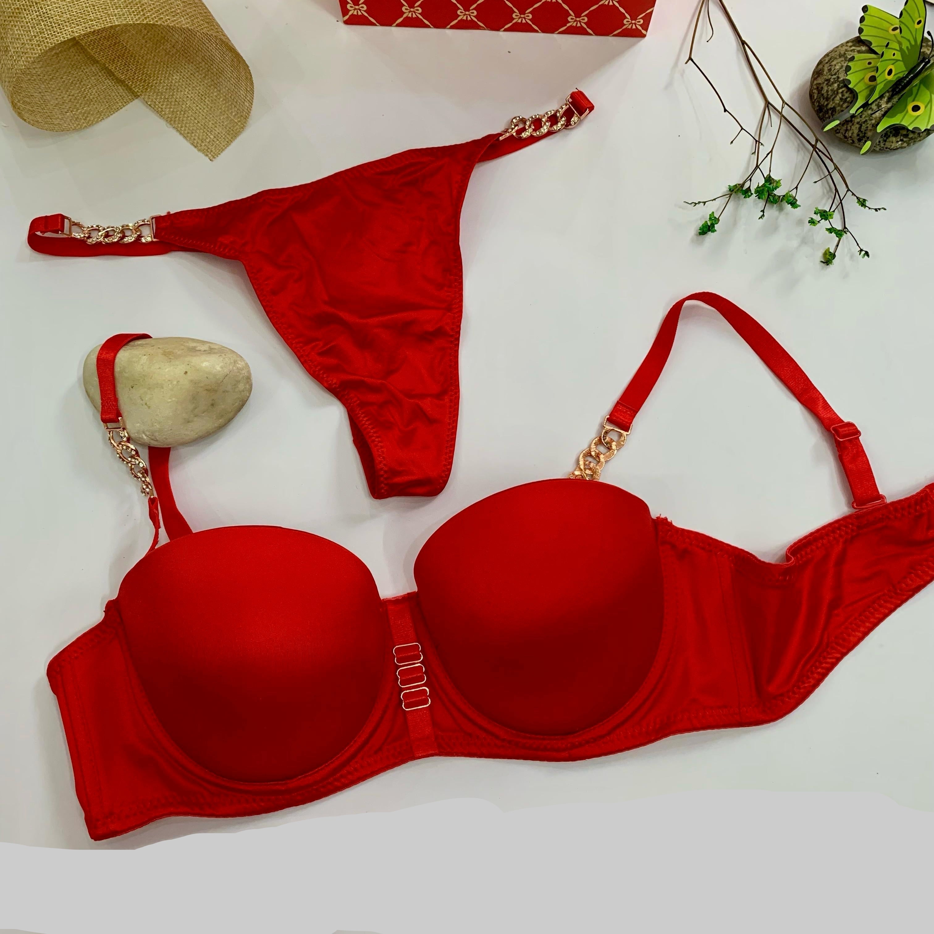 LOOP BUCKLE THIN PAD BRA SET