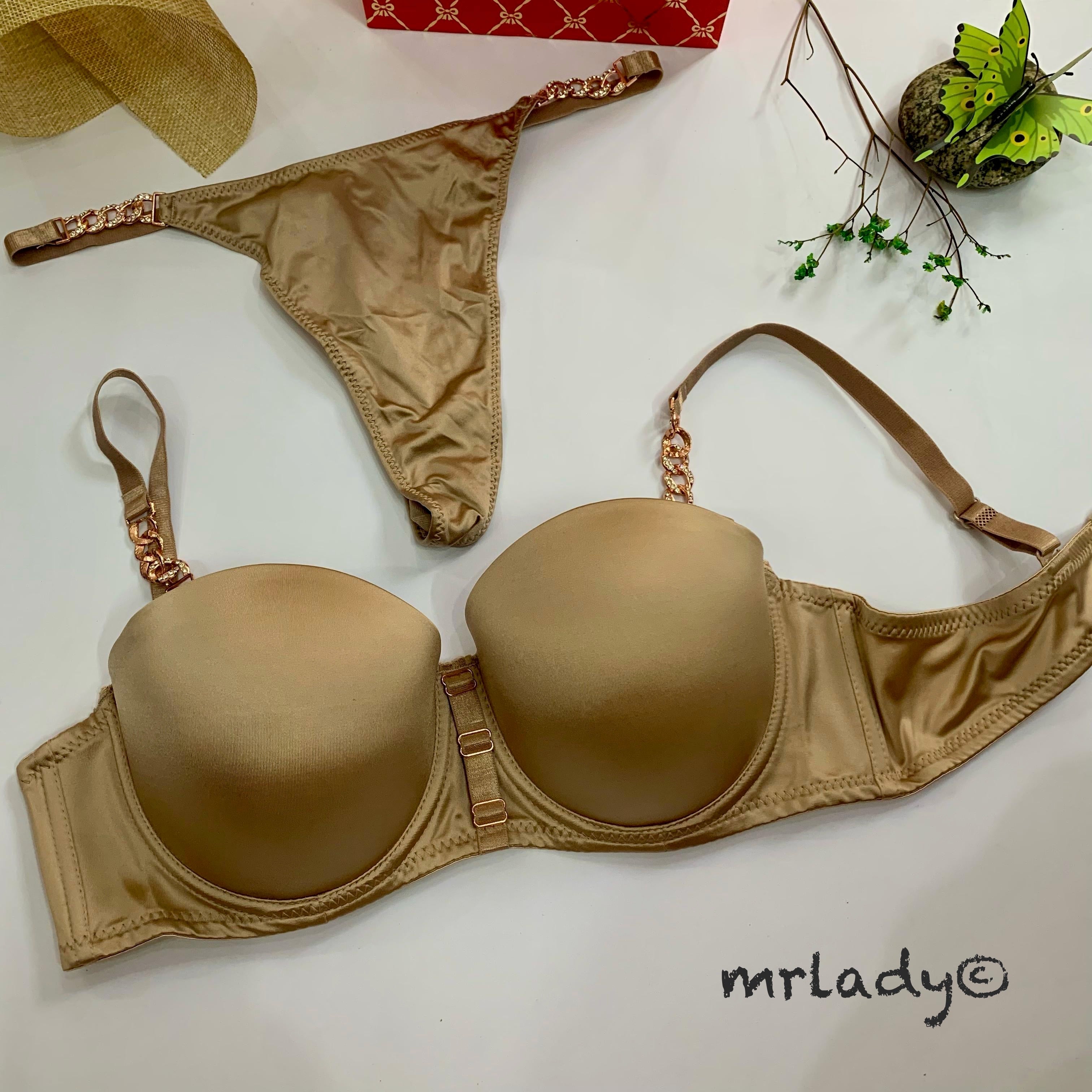 LOOP BUCKLE THIN PAD BRA SET