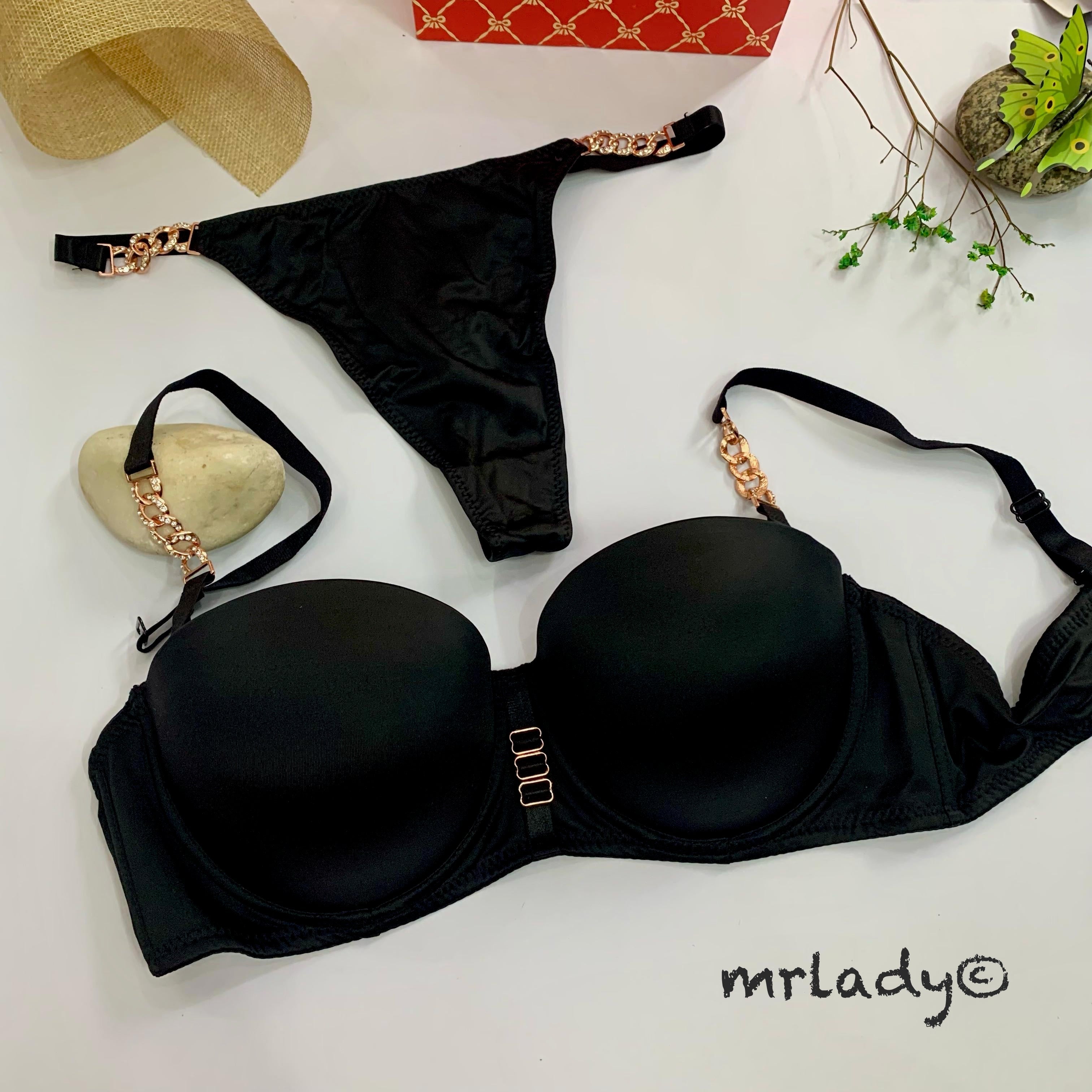 LOOP BUCKLE THIN PAD BRA SET