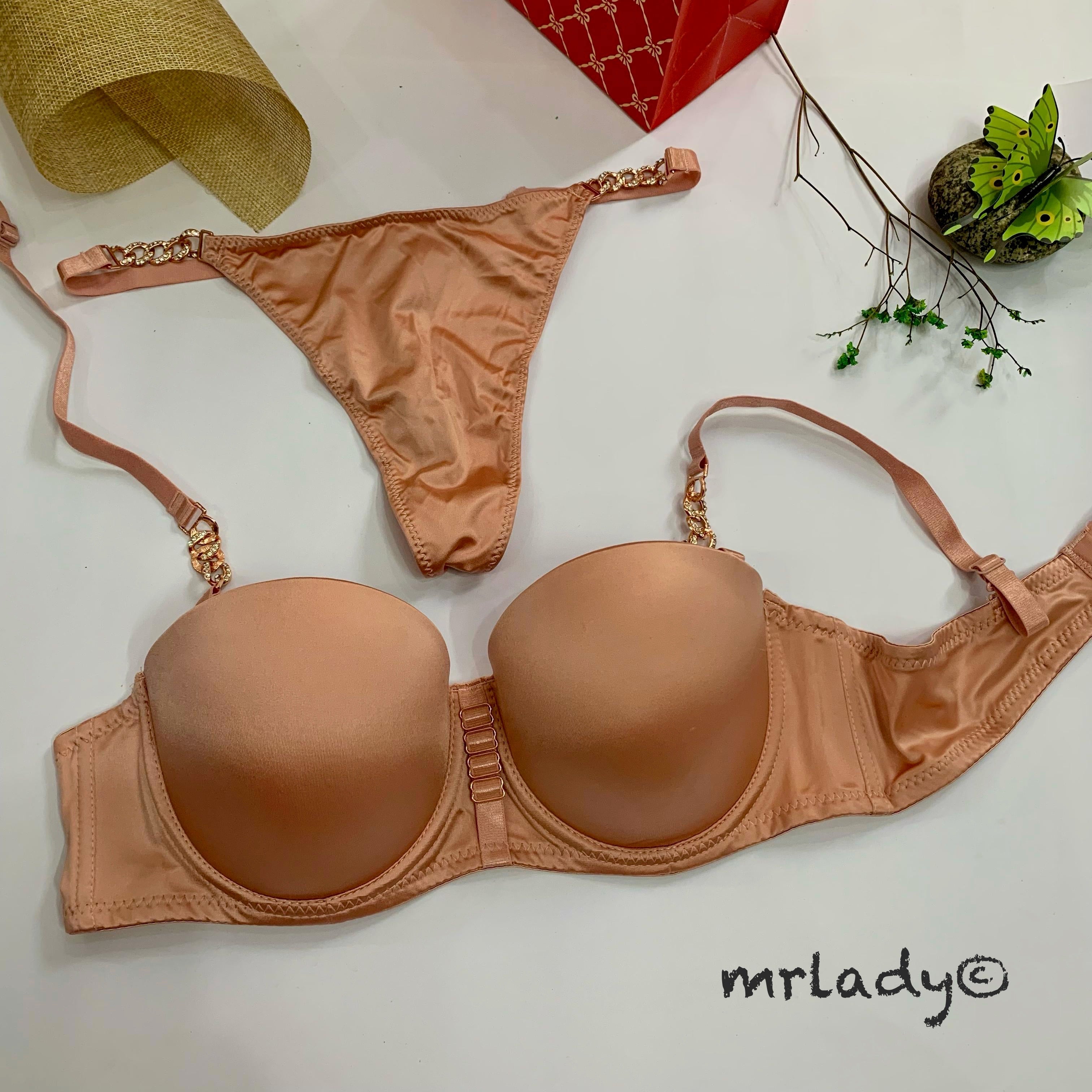 LOOP BUCKLE THIN PAD BRA SET