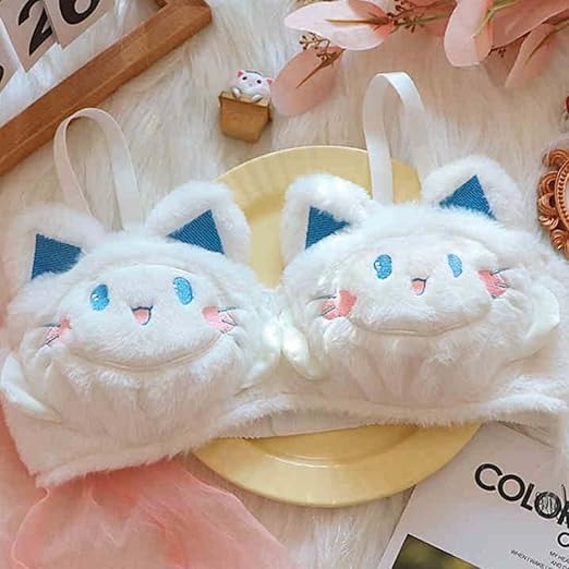 New High Quality Sexy Cute Kitty Anime Soft Plush Design Bra & Panty Set