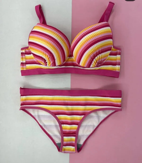 Vibrant vibes bra set