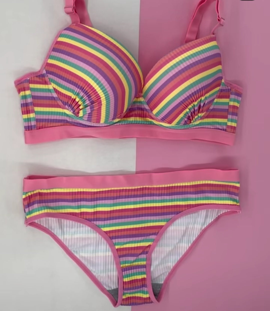 Vibrant vibes bra set