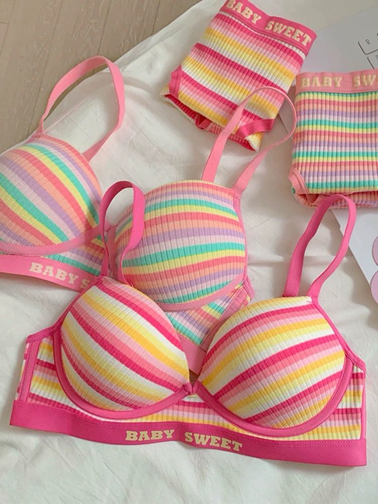 Vibrant vibes bra set