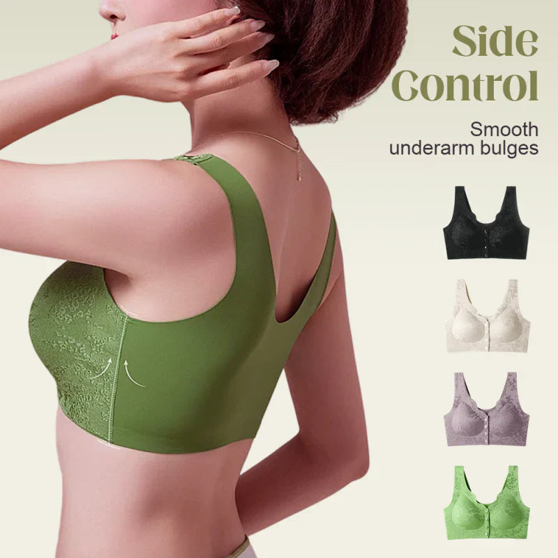 PACK OF 3 Comfort Front-Clasp & Wire-Free Seamless Bra