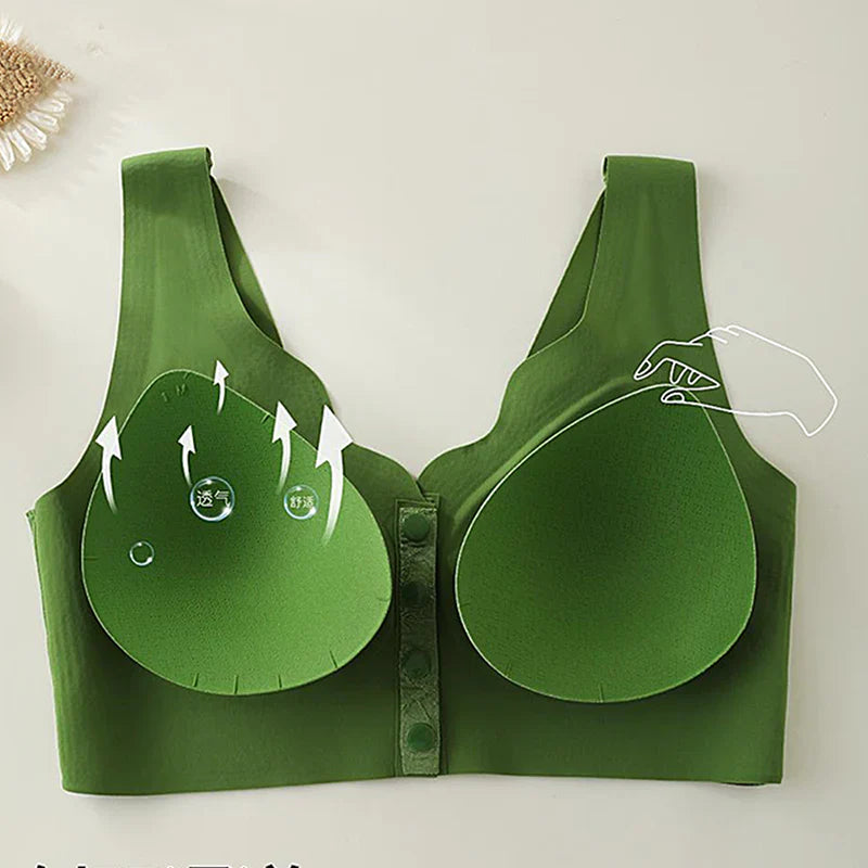 PACK OF 3 Comfort Front-Clasp & Wire-Free Seamless Bra